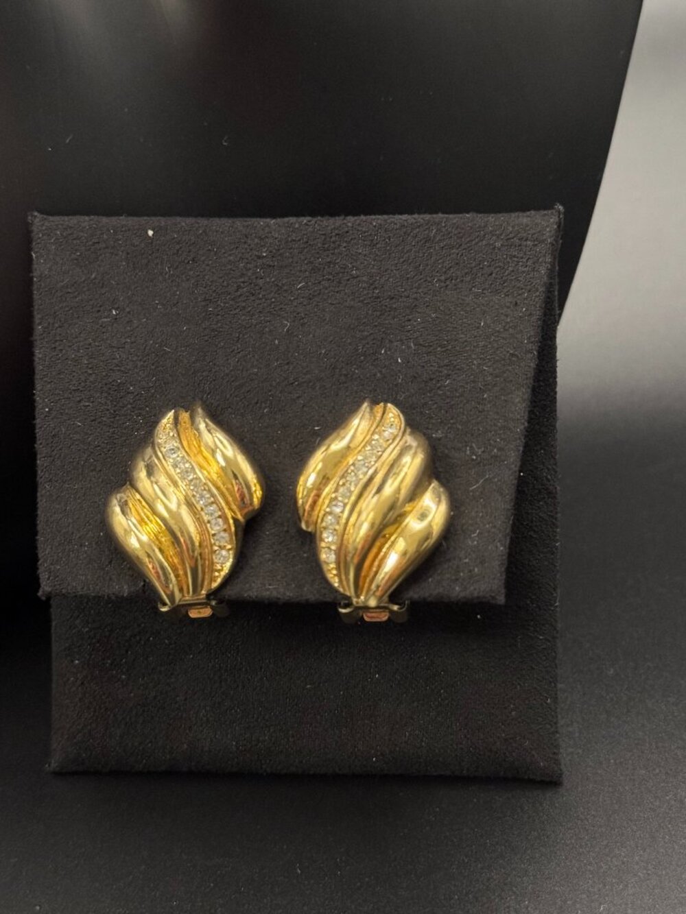 Christian Dior Vintage Crystal clip-on earrings